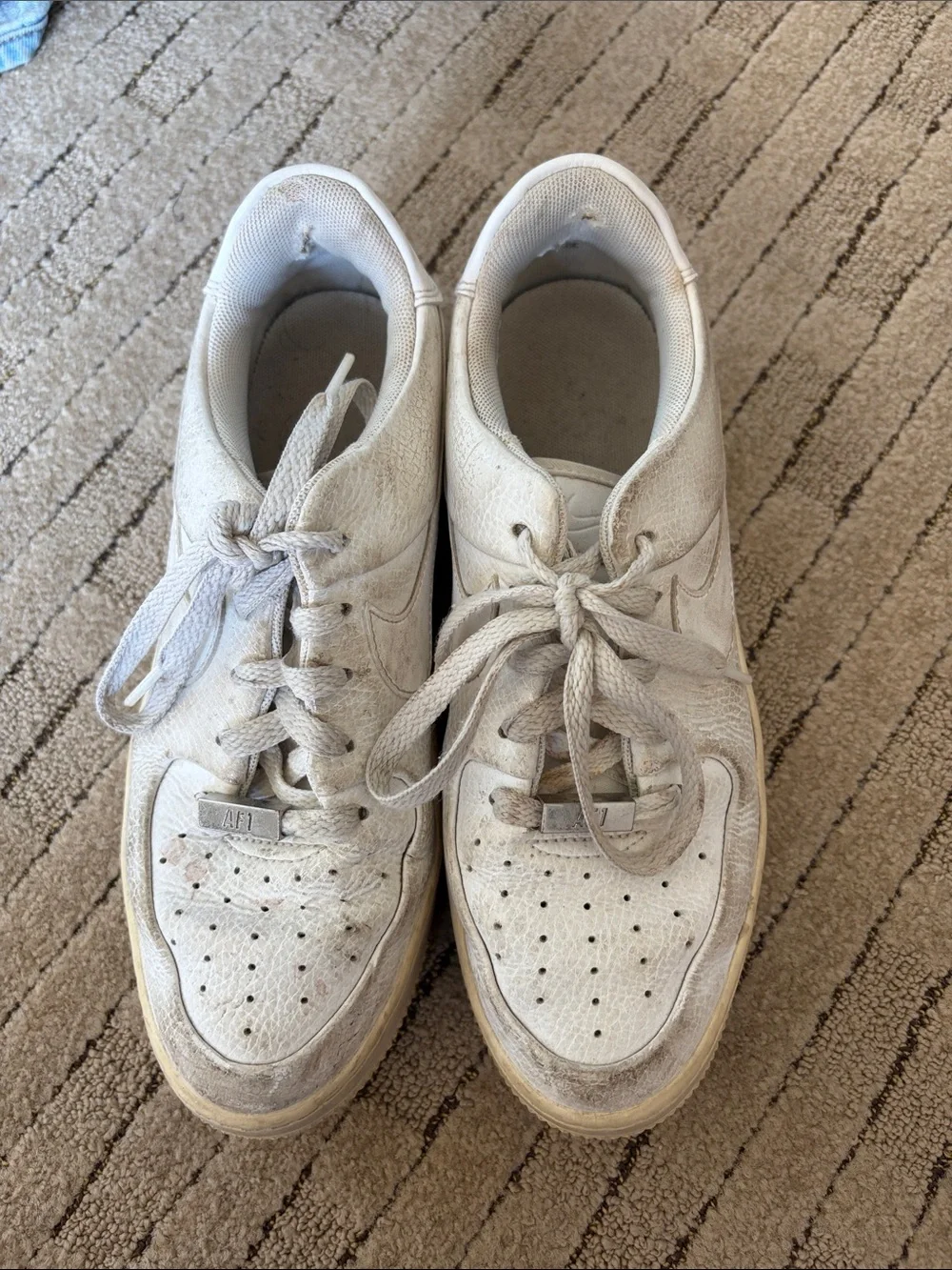 Nike White Low-Top Platform Sneakers